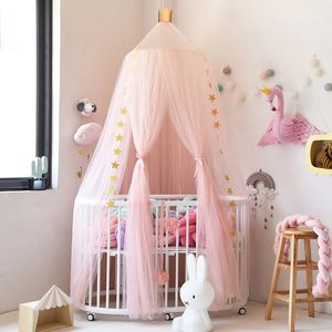 Tenda infantil para brincar, casa princesa rosa com dossel, cortina de cama 240113