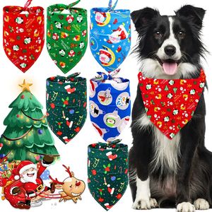 50 pçs cão bandana natal acessórios para animais de estimação inverno gato bandanas cachecol suprimentos de algodão aliciamento 240113