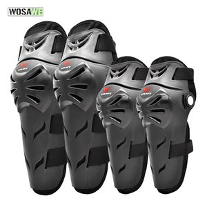 Supporto Wosawe 4pcs Motocross Knee Protector Brace Protection Elbow Pad Kneepad Motorcycle Sports Cycling Guard Guards Guards