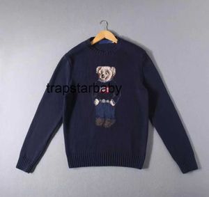 RL Designer Men Knits Sweater Ralphs Polos Bear Embroidery Laurens Pullover Crewneck Knitted Long Sleeve Casual Printed Mens Asian325p