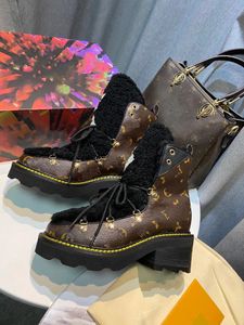 Stivaletti firmati BEAUBOURG Moda donna Martin Boot Lana Stivali invernali in pelle Alta qualità Con scatola Taglia EUR 35-42