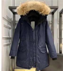 Designer Canadians Gooses Women Down Jacket Fashion Brand Long Coat Large Pocket Fur Collar Thermal Top Female Large Windproof Winter Jackets Coats wholesale price