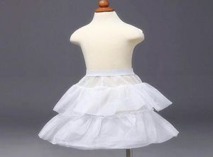 Dziewczyny039 Petticoa Dzieci Petticoats Wedding Bride Akcesoria Druhna Druhna Crinoline White 1 Hoop 2 -Wayer Flower Girl Dress Kid8631895