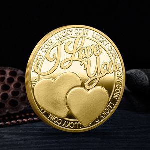 Moneta della collezione Love I Love You più che moneta d'oro commemorativa il suo decorazione per la casa Z102