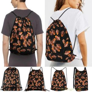 Sacos de compras Infestação de baratas Mulheres Cordão Sackpack Ginásio Homens Mochilas de viagem ao ar livre para treinamento Fitness Saco de natação