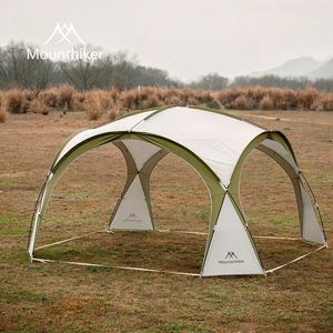 Tält och skydd utomhus camping tält 8-10 Person Dome Light Luxury Round Big Canopy Stor markis Pergola