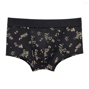 Mutande Mutandine da uomo sexy Slip in cotone Boxer stampati con lettere e boxer intimi con custodia 3D morbida e traspirante