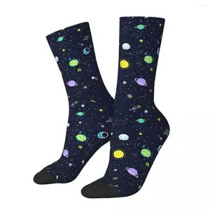 Calzini da uomo Autunno Inverno Hip-hop da donna Space Crystal Galaxy Cosmos Sport che assorbono il sudore