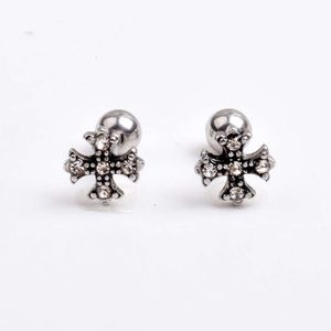 Luxury Brand Designer örhängen för kvinnor CH CHROMES Cross Jewerlry Zircon Titanium Steel smycken Ny Heart Ear Ear Ring Girl EarDrop Earstud Valentine Gift Be18