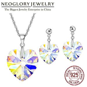 Necklaces Neoglory S Sterling Sier Bling Jewelry Sets Necklaces Earrings for Women Gifts Embellished with Crystals From