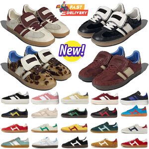 Designer País de Gales Bonner Sapatos Casuais Camurça Pônei Escuro Verde Boldshoes Og Luz Azul Seda Vermelho Rosa Fusão Branco Preto Gum Scarpe Bonner Leopardo Tonal Nylon