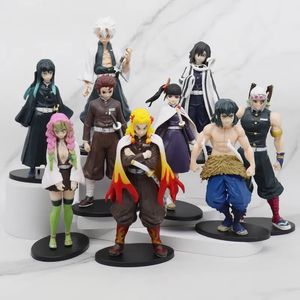 2022 anime estatueta modelo demon slayer kimetsu no yaiba kanroji mitsuri uzui tengen tokitou muichirou figuras pvc modelo brinquedos