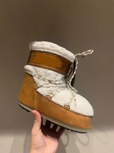 Moonn Boots śnieg nylonowe buty apres-ski wysokiej jakości botki gabardine kobiety slip-on design masywne futra zimowe ciepłe botki krwawowe rurowe buty z pudełkiem