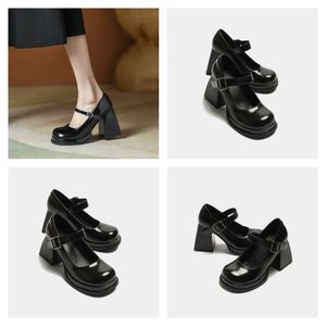 Dress Shoes Luxury Brands designer Sandal High Heels Low Heel Black Brushed Leather Slingback Pumps Black White Patent Leathers 35-40