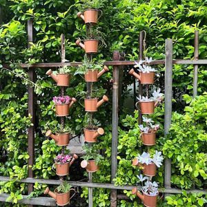 Gartendekorationen Wasserkocher Metall Windspiele Regenkette für Hofdekoration Ramadan Festival Valentinstag