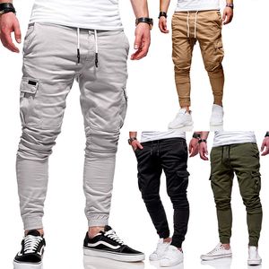 Classic Autumn and Winter Three-dimensional Patch Pocket Leggings with Elastic Drawstring for Sports and Leisure Jogging Pants