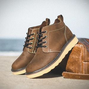 Boots Shoes For Men 2024 High Quality Men's British Style Top Lace Up Desert Boot Winter Warm Short Zapatos Hombre