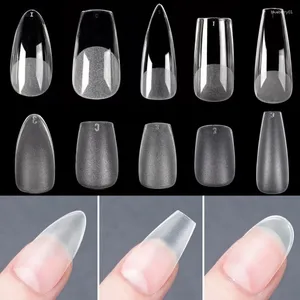 Nail Art Kits 120 Pieces/bag Complete Set Fake Nails Matte Pressed Soft Oval Shaped Tips Are Strong Not Easy Break Almond Carved
