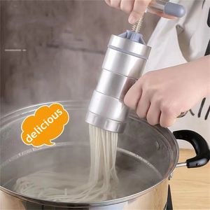 Cozinha conveniente fabricante de macarrão aço inoxidável casa fivehead manual ferramenta manivela 240113