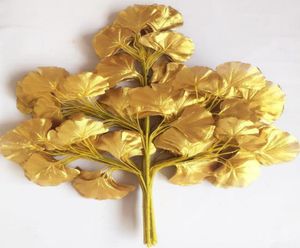 12 Stück 60 cm Ginkgo Biloba Blatt fünf Zweige Maidenhair Bäume Blätter künstlicher Baum Seide Zweig Stamm Hochzeit Garten Dekoration6750600