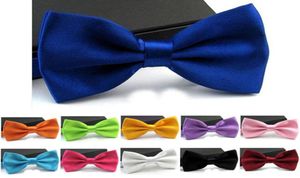 Män klassisk smoking satin fast färg justerbar bröllopsfest bowtie bow tie brudgum bowknot mens bindningar bröllop dekorationer9385345