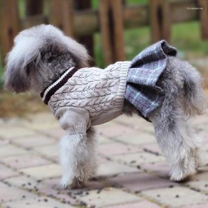 Vestuário para cães roupas para animais de estimação menina camisola vestido de inverno roupa filhote de cachorro yorkshire pomeranian poodle schnauzer chihuahua acessórios