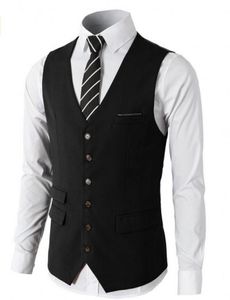 Populära Bourgogne Wedding Groom Vests Groomsmen Vests Vneck Men039s Suit Vests Men039s Dress Vest Waistcoat Plus Size Prom P8716115