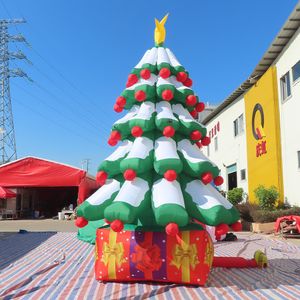 Navio de ar livre para porta ao ar livre 6 mH (20 pés) Com ventilador Árvore inflável de Natal para decoração de festa