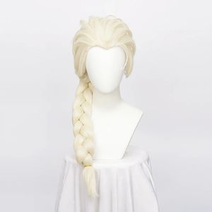 CCUTOO ELSA SYNTETISK BLONDE BRAID STYLED COSPlay S Halloween Carnival Party Play Roll Cap 240113