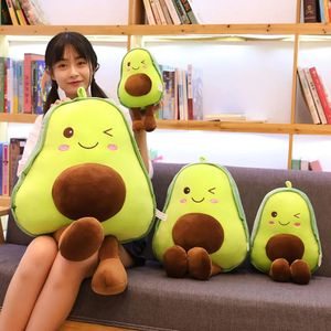 3085cm Kawaii Avocado Plush Toys Soft Doll緑のぬいぐるみ抱擁抱きしめ