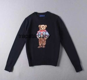 Mens Sweaters 2024 RL Designer Men Knits Sweater Ralphs Polos Bear Embroidery Laurens Pullover Crewneck Knitted Long Sleeve Casual Printed Mens