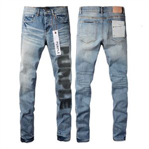 Lila märke jeans 2024 Spring Designer Mens denim Byxor Fashion Pants Straight Design Retro Streetwear Casual Sweatpants USA High Street HCS1