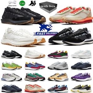 Ldwaffle Running Shoes Sacais Waffles Sail Nylon Branco Goma Preto Brilhante Citron Fragmento Azul Jogo Couro Camurça Dark Iris Court Roxo Sakai Vapur Sneaker Eur 36-45