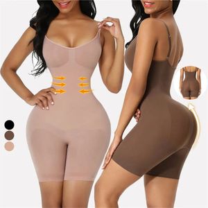 Sloothing sömlös full bodysuit Formewear för kvinnor Mage Control Hip Lifting Butt Lifter Body Shaper Shorts 240113