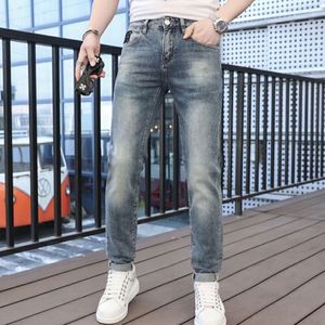 Quality Men Jeans Designer Jeans Mens Womens Fashion Embroidery Graphic Trousers Casual Slim Small Straight High Street Trend Washed Skinny