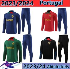 2023 2024 Portugal agasalho JOAO FELIX camisa de futebol fato de treino RUBEN NEVES BRUNO RONALDO FERNANDES Portugieser 23/24 agasalho português masculino kit ternos