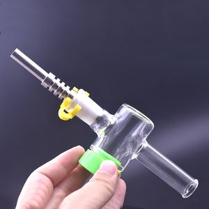 14mm dişi NC kit nargile dab saman cam su boruları bong sigara boru yağı teçhizatları teçhizat dabs erkek titanyum ipuçları