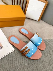 Lock It Flache Mule-Hausschuhe, Designer-Damen-Luxus-Designer-Sandalen, echtes Leder, Damen-Dauphine-Outdoor-Casual-Slipper, Flip-Flops, Abnutzung, Größe 35–41