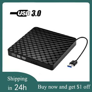 Portátil de alta velocidade USB 3.0 Externo CD/DVD ROM Unidade Óptica Externa Leitor de Disco Fino Desktop PC Laptop Tablet DVD Player 240113