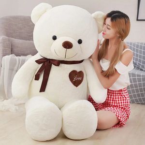 60 cm großes Teddybär-Plüschtier, gefüllt mit weichem Schlafkissen, Puppe mit kurzen Haaren, brauner Bär, Puppe für Kind, Geburtstag, Weihnachten, Geschenk 240113