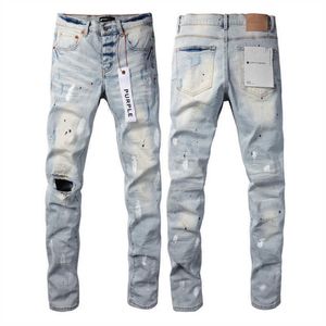 Lila Marke Jeans 2024 Frühling Designer Herren Denim Hosen Mode Hosen Gerade Design Retro Streetwear Casual Jogginghose USA High Street P8xd