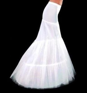 Artı Boyut Ucuz Yüksek 2017 Gelin Deniz Kızı Petticoats 2 Hoop Crinoline Gelinlik için Düğün Etek Aksesuarları Trenle Kayma C6734545