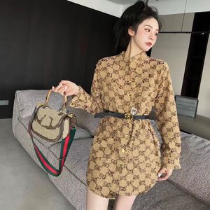 Women's Shirt Designer Long sleeved Dress High Quality Women's Letter Cardigan Long sleeved Shirt Bowling Ball Formal Casual Shirt