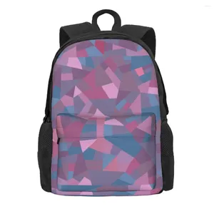 Zaino Zaini da trekking poligonali geometrici astratti Donna Uomo Borse eleganti per la scuola superiore Design Zaino resistente