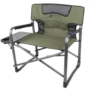Mobiliário de acampamento Diretor adulto cadeira de acampamento XXL verde dobrável