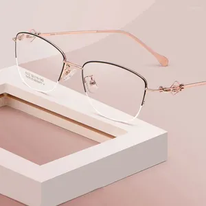 Sunglasses Frames Alloy Glasses Frame Women Style Half Rim Optical Eye Arrival Spectacles Selling Eyewear