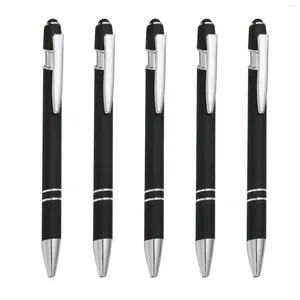 5PCS Ergonomiczny uchwyt Pen Pen 0,7 mm Fine Household Spimenterie Push Pisanie gładkiego niewielkiego chwytania czarny atrament