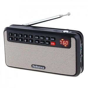 Radyo Taşınabilir FM Radyo Hoparlör Kart Hoparlör LED Ekran Subwoofer MP3 Müzik Çalar/Torch Lambası Ev/Outdoor T60 için Doğrula