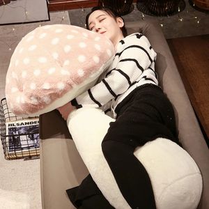 130 cm Creative Soft Long Mushroom Pillow Plant Toys Cushion Plysch fylld soffa golvhem barn flickor gåva 240113