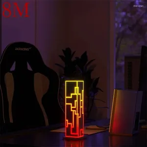 Table Lamps 8M Dimmer Lamp RGB Atmosphere Modern LED Cube Desk Light Decorative For Home